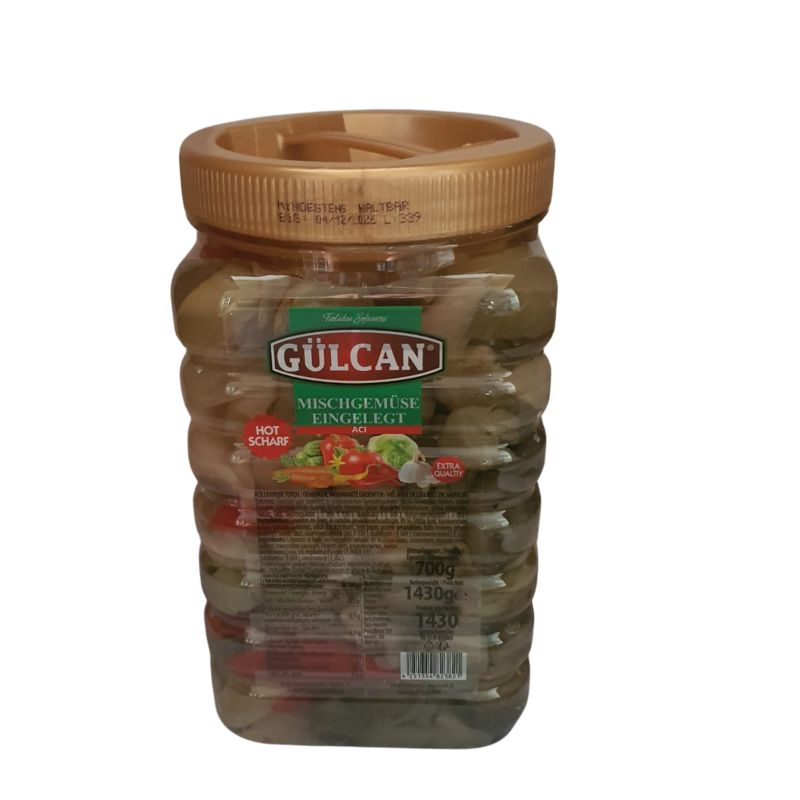 مخلل مشكل حار Gülcan Gemischtes Gemüsemischgut scharf 1430g
